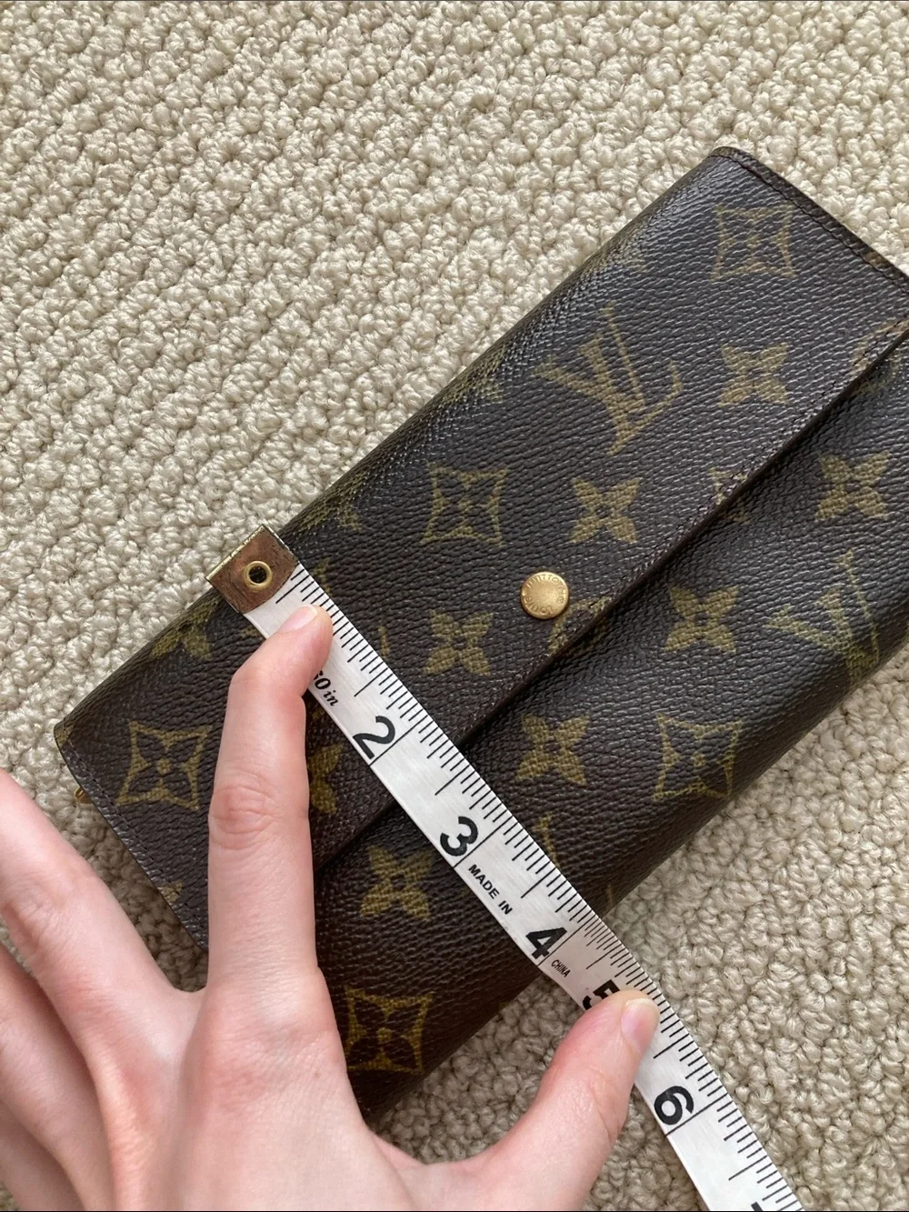 Louis Vuitton Monogram Leather Large Continental Wallet Brown EUC *No Snap - Picture 14 of 16